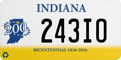 IN license plate 243IO