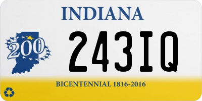 IN license plate 243IQ