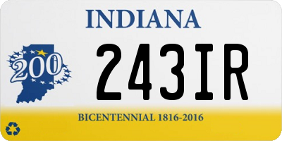 IN license plate 243IR