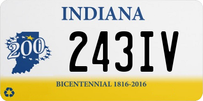 IN license plate 243IV