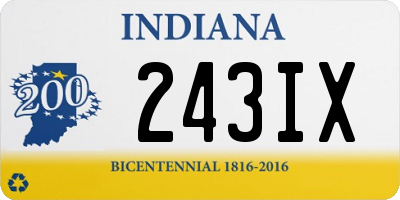 IN license plate 243IX