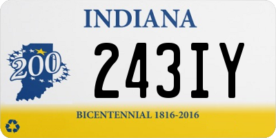 IN license plate 243IY