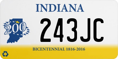 IN license plate 243JC