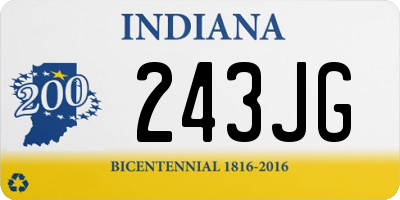 IN license plate 243JG