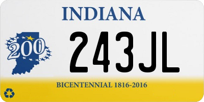 IN license plate 243JL