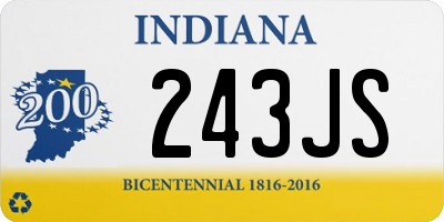 IN license plate 243JS