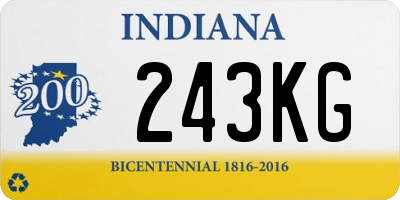 IN license plate 243KG