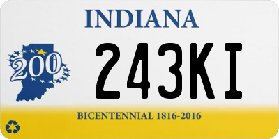 IN license plate 243KI