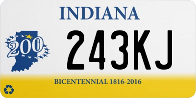 IN license plate 243KJ