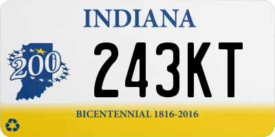 IN license plate 243KT