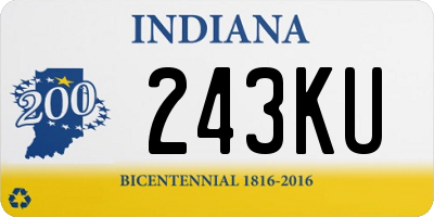 IN license plate 243KU