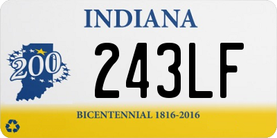 IN license plate 243LF