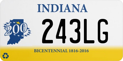 IN license plate 243LG