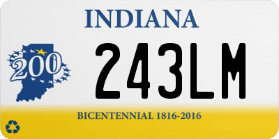 IN license plate 243LM