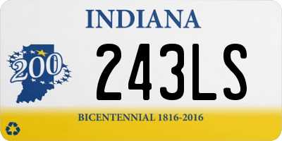 IN license plate 243LS