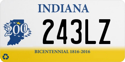 IN license plate 243LZ