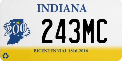 IN license plate 243MC