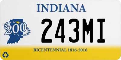 IN license plate 243MI