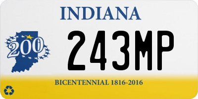 IN license plate 243MP