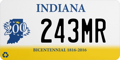 IN license plate 243MR