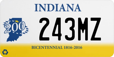 IN license plate 243MZ