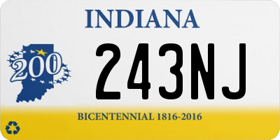 IN license plate 243NJ