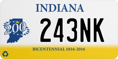 IN license plate 243NK