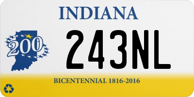 IN license plate 243NL