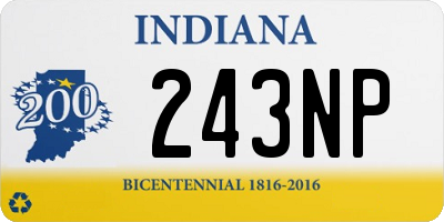 IN license plate 243NP