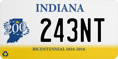 IN license plate 243NT