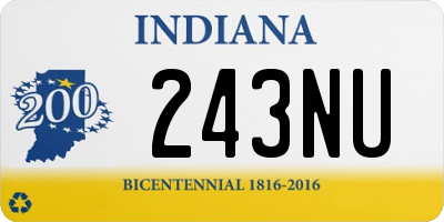 IN license plate 243NU