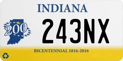 IN license plate 243NX