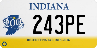 IN license plate 243PE