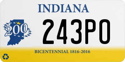 IN license plate 243PO