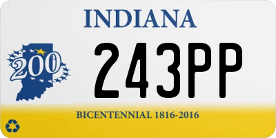 IN license plate 243PP