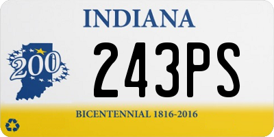 IN license plate 243PS