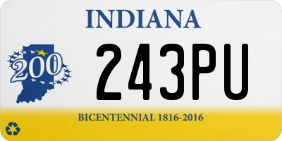 IN license plate 243PU