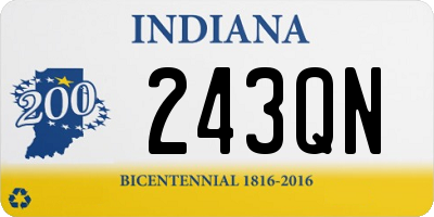 IN license plate 243QN