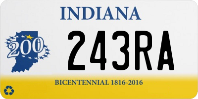 IN license plate 243RA