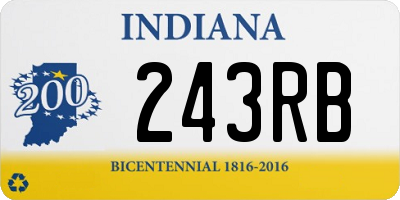 IN license plate 243RB