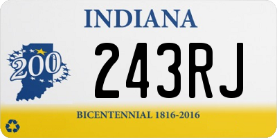 IN license plate 243RJ