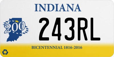 IN license plate 243RL