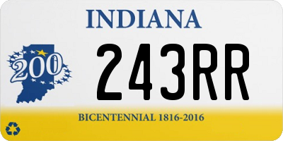 IN license plate 243RR