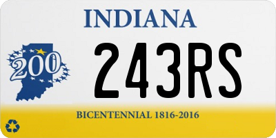 IN license plate 243RS