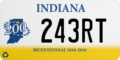 IN license plate 243RT