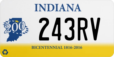 IN license plate 243RV