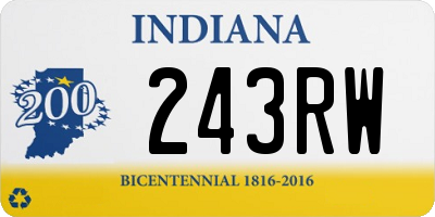 IN license plate 243RW