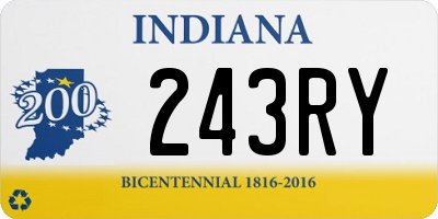 IN license plate 243RY