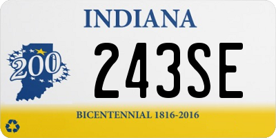 IN license plate 243SE