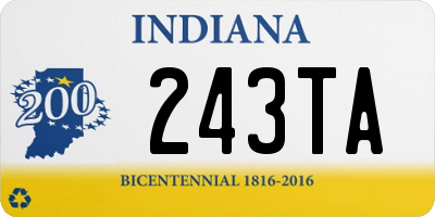 IN license plate 243TA